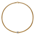 FOPE SOLO 18K Gold Necklace with White Diamond Pavé Rondels - 0.56 carats - Jackson Hole Jewelry Company