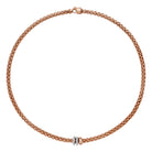 FOPE SOLO 18K Gold Necklace with White Diamond Pavé Rondels - 0.56 carats - Jackson Hole Jewelry Company