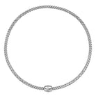 FOPE SOLO 18K Gold Flex'it Necklace with Ornamental Clasp and a White Diamond - 0.03 carats - Jackson Hole Jewelry Company