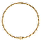 FOPE SOLO 18K Gold Flex'it Necklace with Ornamental Clasp and a White Diamond - 0.03 carats - Jackson Hole Jewelry Company