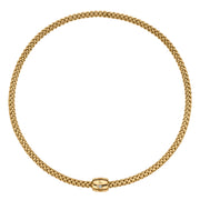 FOPE SOLO 18K Gold Flex'it Necklace with Ornamental Clasp and a White Diamond - 0.03 carats