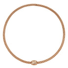 FOPE SOLO 18K Gold Flex'it Necklace with Ornamental Clasp and a White Diamond - 0.03 carats - Jackson Hole Jewelry Company