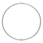 FOPE SOLO 18K Gold Necklace with White Diamond Pavé Rondel - 0.29 carats - Jackson Hole Jewelry Company