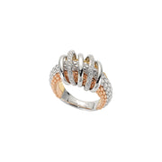 FOPE SOLO 18K Gold Ring with Gold & White Diamond Set Rondels - 0.30 carats