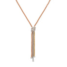 FOPE SOLO 18K Gold Flex'it Necklace with White Diamond Pavé Rondels - 1.63 carats - Jackson Hole Jewelry Company