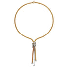 FOPE SOLO 18K Yellow Gold Necklace with Tri-Gold Accesories and White Diamonds - 0.97 carats - Jackson Hole Jewelry Company