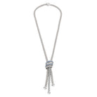 FOPE SOLO 18K Gold Necklace with White Diamonds and Blue Sapphires - Jackson Hole Jewelry Company