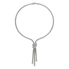FOPE SOLO 18K White Gold Necklace with White Diamond Pavé Rondels 1.63 carats - Jackson Hole Jewelry Company