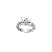 FOPE SOLO 18K Gold Ring with Gold & White Diamond Set Rondels - 0.08 carats