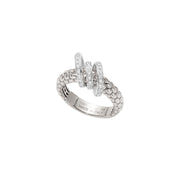 FOPE SOLO 18K Gold Ring with Gold & White Diamond Pavé Rondels - 0.26 carats