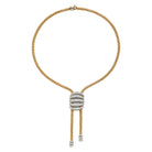FOPE MIALUCE 18K Gold Flex'it Necklace with White Diamond Pavé Charm - 6.40 carats - Jackson Hole Jewelry Company