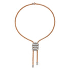 FOPE MIALUCE 18K Gold Flex'it Necklace with White Diamond Pavé Charm - 6.40 carats - Jackson Hole Jewelry Company