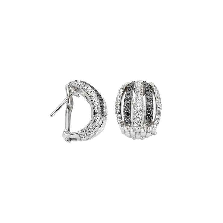 FOPE MIALUCE 18K Gold Earrings with White & Black Diamond Pavé - 3.30 carats - Jackson Hole Jewelry Company