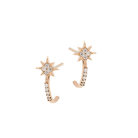 ANZIE Micro Aztec North Star Half Hoop Earrings in 14K Gold 0.09 cttw - Jackson Hole Jewelry Company