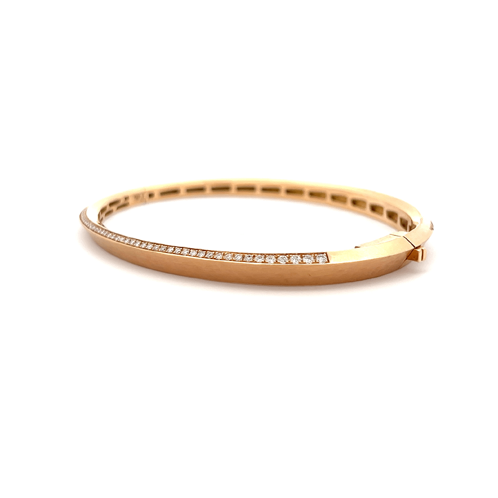 VENDORAFA 18K ROSE GOLD LARGE BRACELET WITH DIAMONDS 45DIAMONDS=0.38CTTW - Jackson Hole Jewelry Company