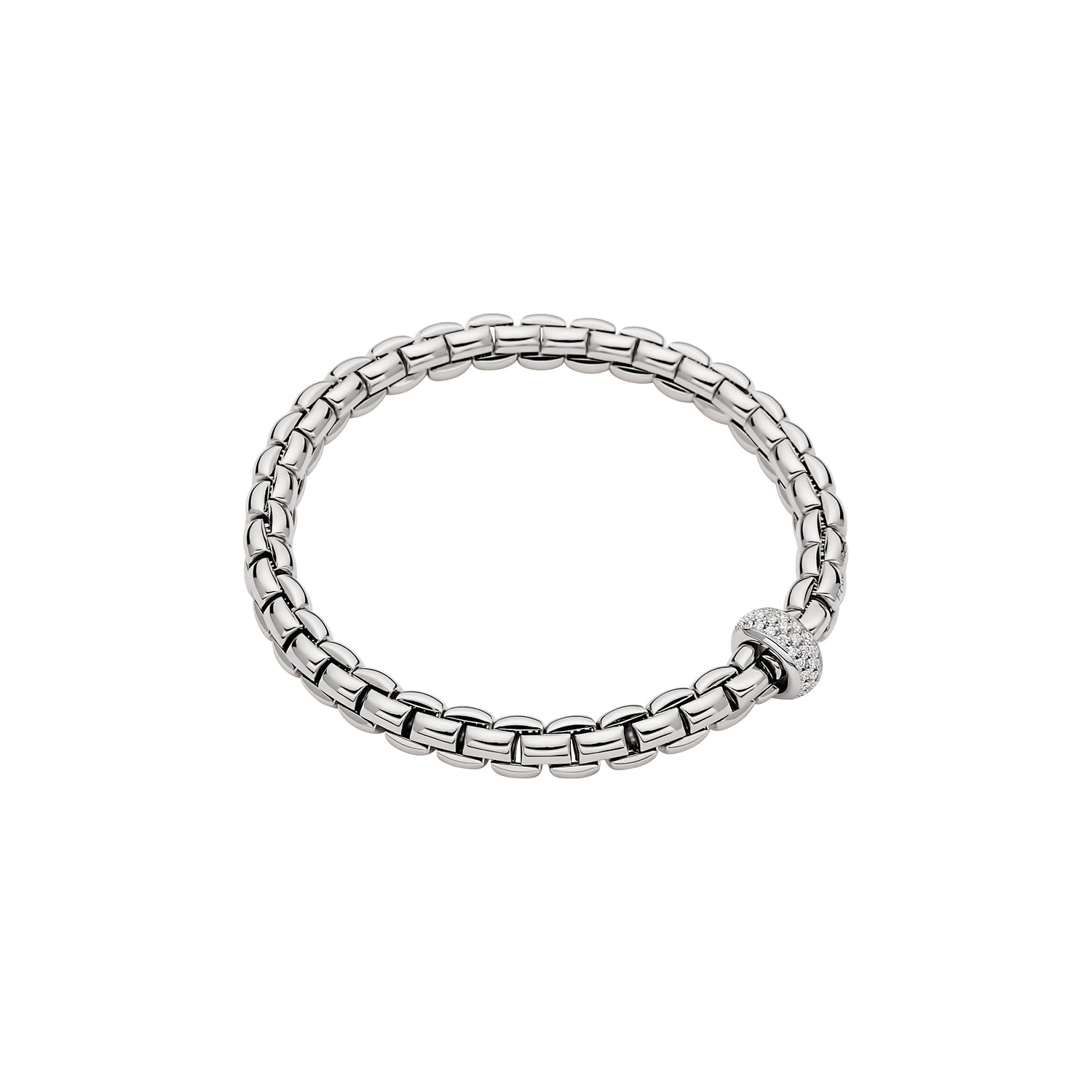 FOPE EKA ANNIVERSARIO COLLECTION 18K GOLD BRACELET WITH DIAMOND PAVÉ - Jackson Hole Jewelry Company