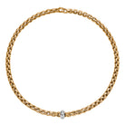 FOPE EKA 18K Gold Necklace with White Diamond Rondel - 0.13 carats - Jackson Hole Jewelry Company