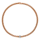 FOPE EKA 18K Gold Necklace with White Diamond Rondel - 0.13 carats - Jackson Hole Jewelry Company