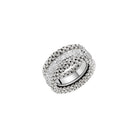 FOPE BUBBLE 18K Gold Flex'it Ring with White Diamond Pavé - Jackson Hole Jewelry Company
