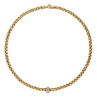 FOPE EKA 18K Gold Necklace with White Diamond Rondel - 0.15 carats - Jackson Hole Jewelry Company