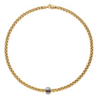 FOPE EKA 18K Gold Necklace with Black Diamond Pavé Charm - 0.24 carats - Jackson Hole Jewelry Company