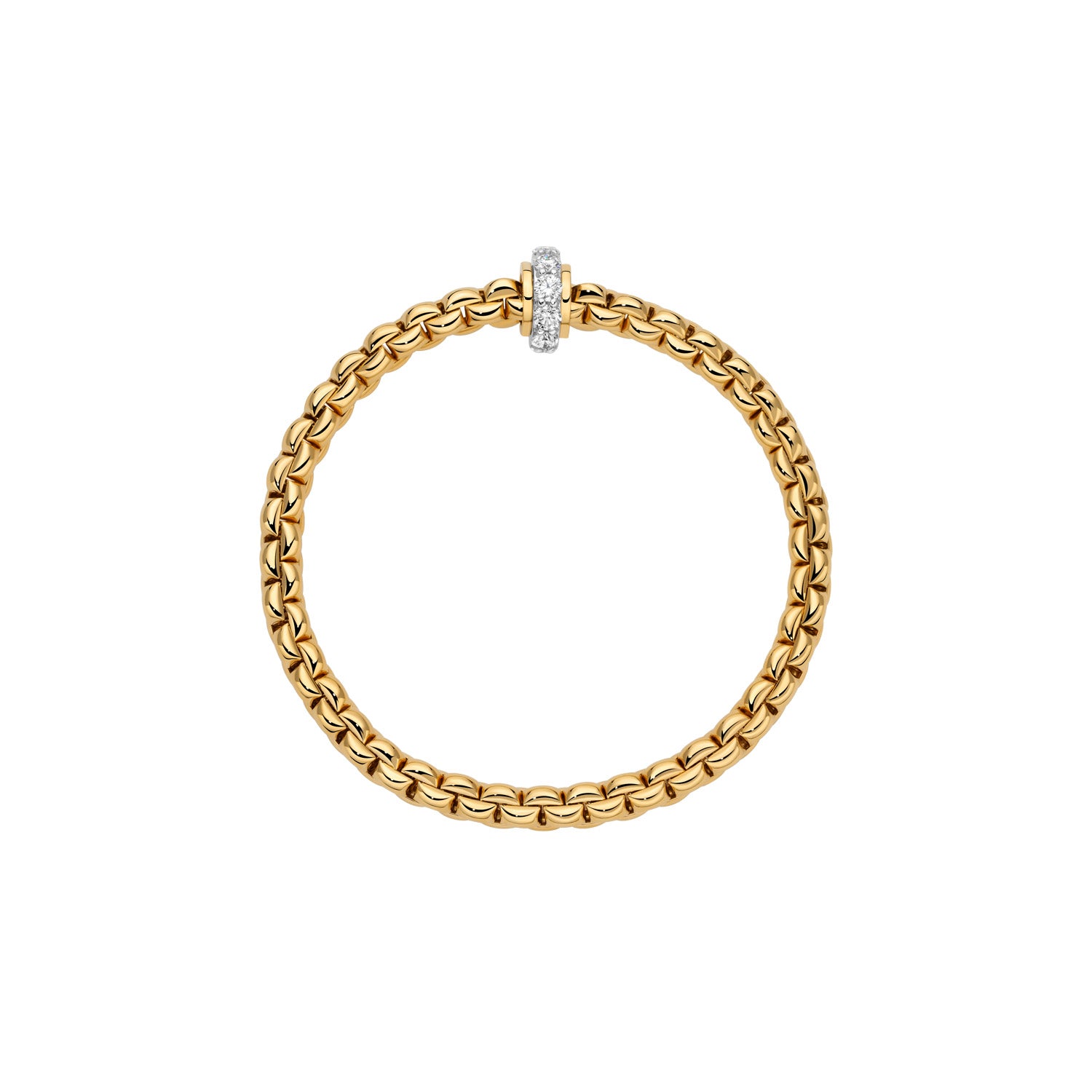 FOPE EKA 18K Gold Bracelet with White Diamonds - 0.89 carats - Jackson Hole Jewelry Company