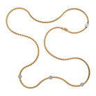 FOPE EKA 18K Gold Necklace with White Diamond Pavé Rondels - 0.54 carats - Jackson Hole Jewelry Company