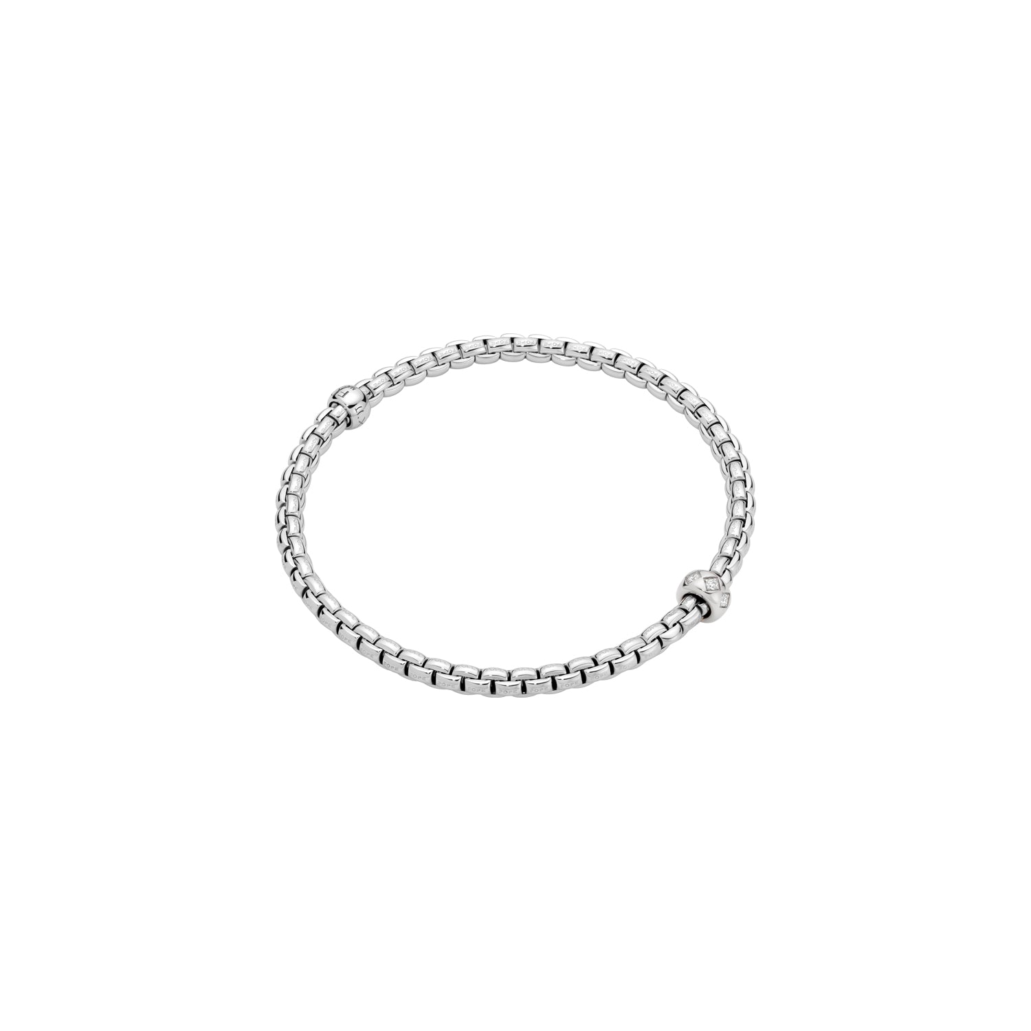FOPE EKA 18K Gold Flex'it Bracelet with Rhombus-Set Diamonds - 0.12 carats - Jackson Hole Jewelry Company