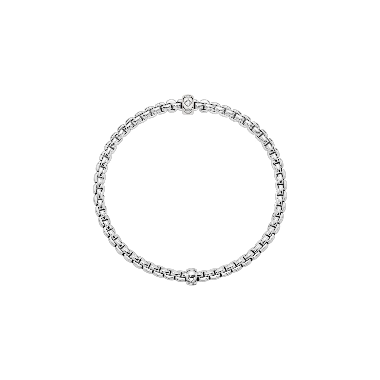 FOPE EKA 18K Gold Flex'it Bracelet with Rhombus-Set Diamonds - 0.12 carats - Jackson Hole Jewelry Company