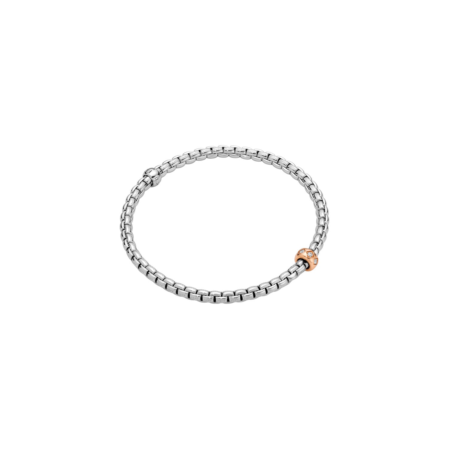 FOPE EKA 18K Gold Flex'it Bracelet with Rhombus-Set Diamonds - 0.12 carats - Jackson Hole Jewelry Company