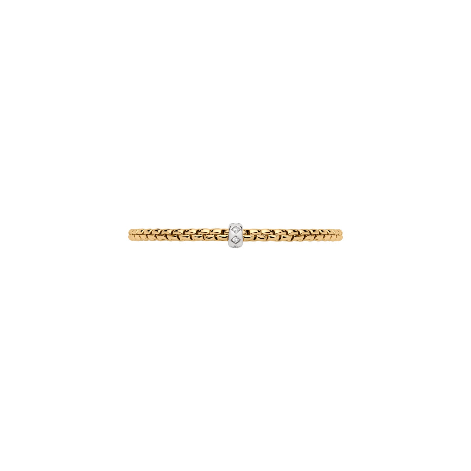 FOPE EKA 18K Gold Flex'it Bracelet with Rhombus-Set Diamonds - 0.12 carats - Jackson Hole Jewelry Company