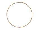FOPE EKA 18K Rose Gold Necklace with Rhombus-Set White Diamond Pavé - 0.18 carats - Jackson Hole Jewelry Company