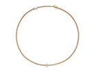 FOPE EKA 18K Rose Gold Necklace with Rhombus-Set Diamonds - 0.12 carats - Jackson Hole Jewelry Company