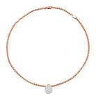 FOPE EKA 18K Gold Flex'it Necklace with White Diamond Pavé Charm - 0.63 carats - Jackson Hole Jewelry Company
