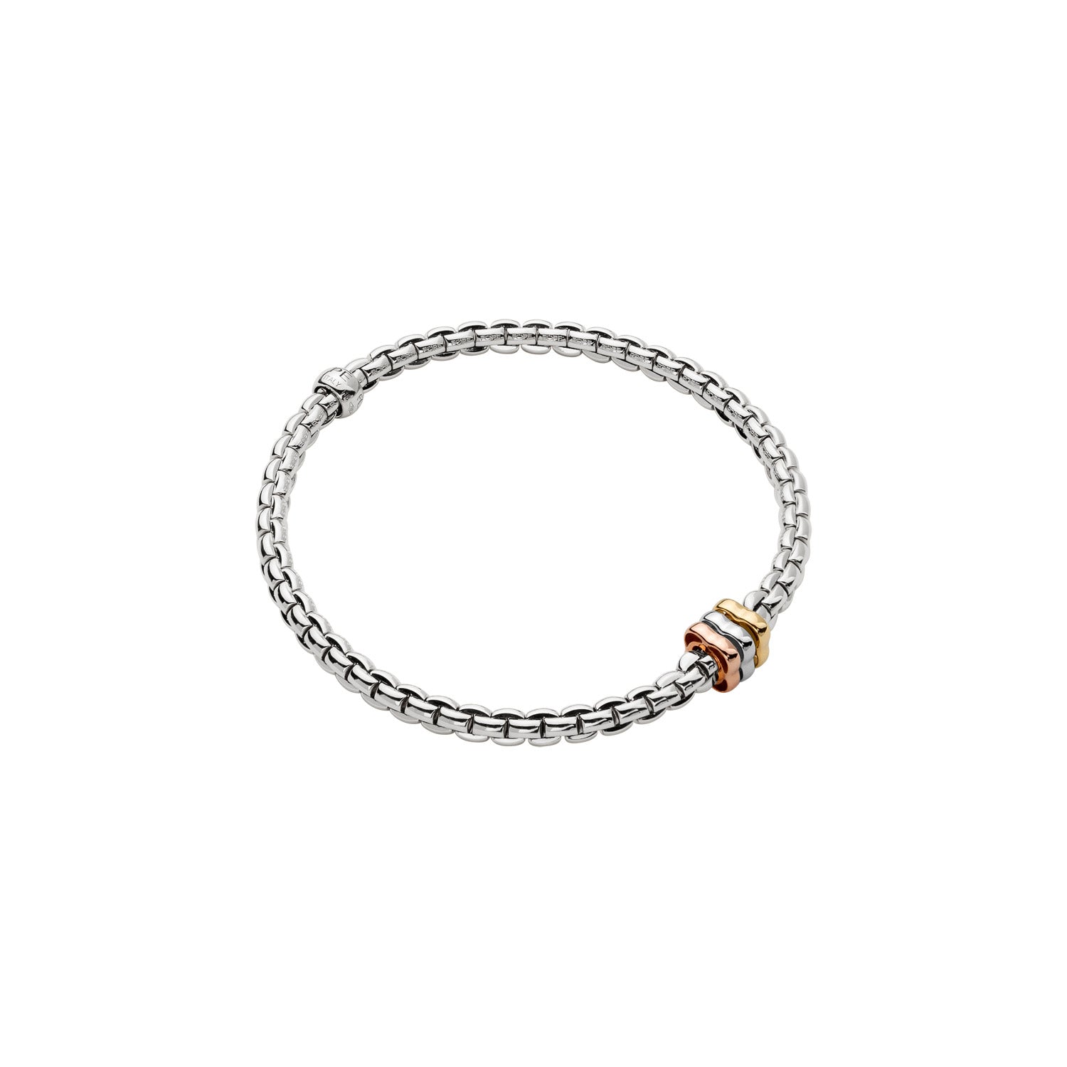 Fope Eka Tiny Flex'it Bracelet with Tri Gold Accesories - Jackson Hole Jewelry Company