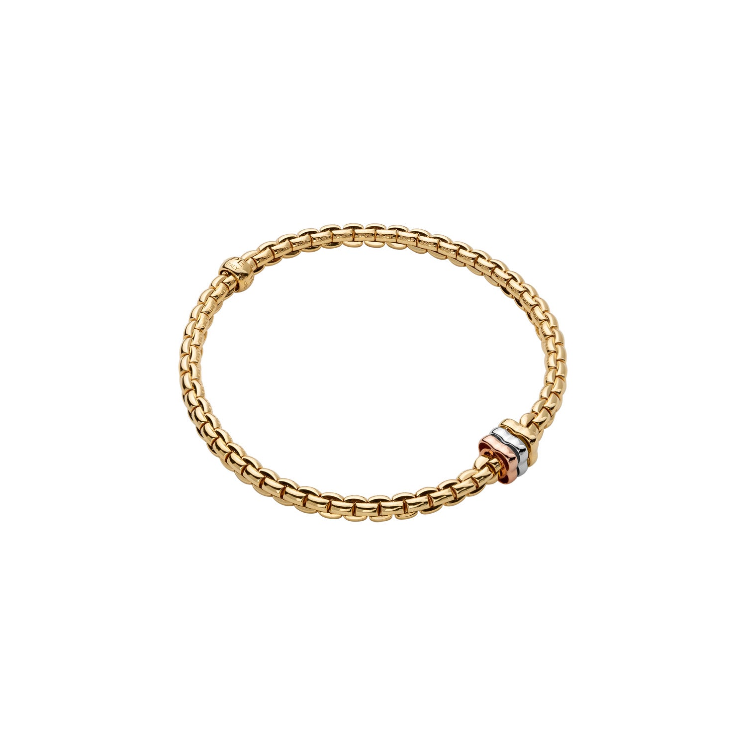 Fope Eka Tiny Flex'it Bracelet with Tri Gold Accesories - Jackson Hole Jewelry Company