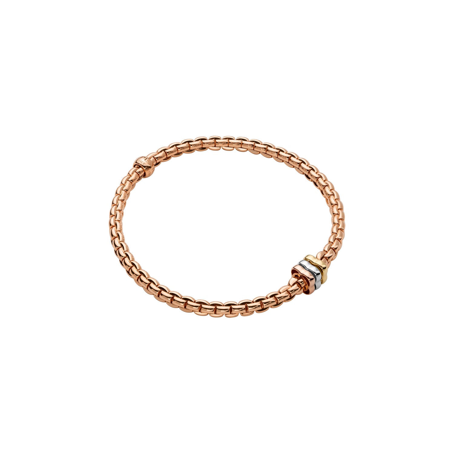 Fope Eka Tiny Flex'it Bracelet with Tri Gold Accesories - Jackson Hole Jewelry Company
