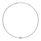 FOPE EKA 18K White & Rose Gold Necklace with White Diamond Pavé Pendant - 0.33 carats - Jackson Hole Jewelry Company