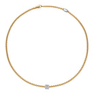 FOPE EKA 18K Yellow Gold Necklace with White Diamond Pavé Pendant - 0.33 carats - Jackson Hole Jewelry Company