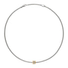 FOPE EKA 18K White Gold Necklace with White & Yellow Gold Pendant - Jackson Hole Jewelry Company