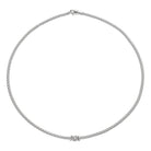 FOPE PRIMA 18K Gold Necklace with White Gold Rondels and White Diamonds - 0.20 carats - Jackson Hole Jewelry Company