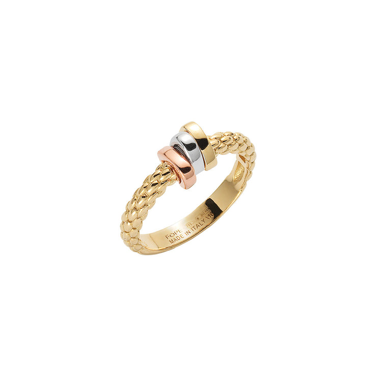 FOPE PRIMA 18K Gold Ring with Gold Set Rondels
