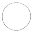 FOPE PRIMA 18K Gold Flex'it Necklace with White Gold Rondels and White Diamonds - 0.12 carats - Jackson Hole Jewelry Company