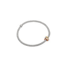 FOPE PRIMA 18K Gold Flex’it Bracelet With White Diamond Set Rondels - 0.10 carats - Jackson Hole Jewelry Company