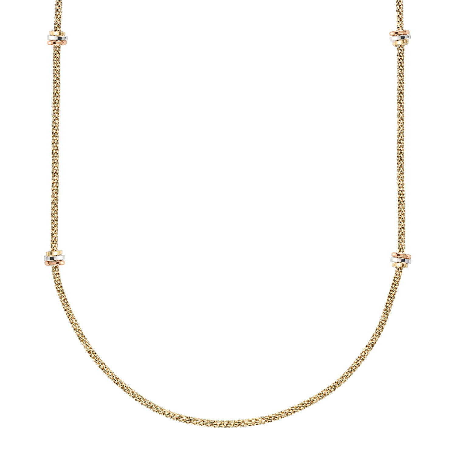 FOPE PRIMA Flex'it Necklace with 18K Gold Rondels - Jackson Hole Jewelry Company