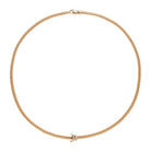 FOPE PRIMA 18K Yellow Gold Necklace With Yellow Gold Rondels and White Diamonds - 0.10 carats - Jackson Hole Jewelry Company