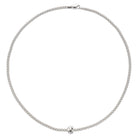 FOPE PRIMA 18K White Gold Necklace with White Gold Set Rondels - Jackson Hole Jewelry Company