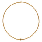 FOPE PRIMA 18K Yellow Gold Necklace with Tri-Gold Set Rondels - Jackson Hole Jewelry Company