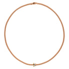 FOPE PRIMA 18K Rose Gold Necklace with Tri-Gold Set Rondels - Jackson Hole Jewelry Company