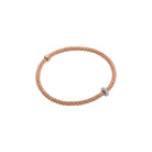 FOPE PRIMA 18K Gold Flex’it Bracelet with White Diamond Rondel - 0.18 carats - Jackson Hole Jewelry Company